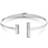 Calvin Klein Minimal Linear Bangle - Silver/Transparent