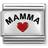 Nomination Composable Classic Mamma with Heart Charm - Silver/Black/Red