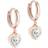 Ted Baker Hanniy Heart Huggie Earrings - Rose Gold/Crystal