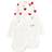 Petit Bateau Bodystocking ML 3-pack - White/Red Hearts