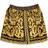 Versace Kid's Baroque Print Pleated Skirt - Black