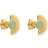 ENAMEL Copenhagen Soleil Stud Earrings - Gold/Dusty Green