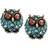 Betsey Johnson Owl Stud Earrings - Gold/Multicolour