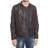 John Varvatos Band Collar Leather Jacket Chocolate