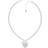 Guess Trust Your Heart Necklace - Silver/Transparent