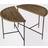 Lavish Home Half Moon Coffee Table 60.3cm 2pcs