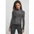 Urban Classics Women's Ladies AOP Mesh Turtleneck Longsleeve T-Shirt, Asphalt/Black