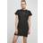 Urban Classics Women's Ladies Cut On Sleeve Printed Tee Dress, Black/Black