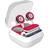 Strategic Printing Chicago Fire FC Stripe Design Wireless Earbuds