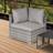 OutSunny Modular Rattan Corner Chair Grey Modular Sofa