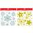 Christmas Xmas Glitter Window Decorations Gold Stars Or Silver Snowflakes Stickers/Gold