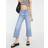 River Island Mid Rise Cropped Flared Jeans Light Denim