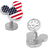 Cufflinks Inc Stars and Stripes Mickey Mouse Cufflinks - Silver/Red/Blue/White