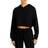 Alo Muse Ribbed Crop Hoodie - Black