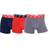 CR7 Men's Cotton Trunks 3-pack - Navy/Red