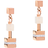 Coeur de Lion Geocube Earrings - Rose gold/Pink/Transparent