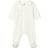 Petit Bateau Babie's Organic Cotton Sleepsuit - Marshmallow White/Multico White (A03UG01070)