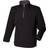 Front Row Mens Soft Touch 1/4 Zip Sweatshirt Top (Black)