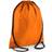 BagBase Budget Water Resistant Sports Gymsac Drawstring Bag (11 Litres) (Pack of 2) (One Size) (Orange)