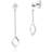 Gemondo Mismatched Dangle Drop Earrings - White Gold/Diamonds