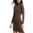 Michael Kors Logo Jacquard Mock Neck Dress - Chocolate