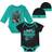 Mitchell & Ness Vancouver Grizzlies Hardwood Classics Bodysuits & Cuffed Knit Beanies Set Infant
