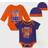 Mitchell & Ness Phoenix Suns Hardwood Classics Bodysuits & Cuffed Knit Beanies Set Infant