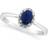 Accent Frame Ring - Silver/Sapphire/Diamond