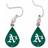 WinCraft Oakland Athletics Tear Drop Dangle Earrings