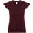 Sol's Moon V Neck Short Sleeve T-shirt - Oxblood