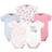 Touched By Nature Organic Cotton Short Sleeve Bodysuits 5-Pack - Pink Rose