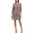 Tommy Hilfiger Printed Tie-Neck Shift Dress - Sky Captain/Sand