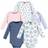 Hudson Cotton Long-Sleeve Bodysuits 5-pack - Blue Toile (10118764)