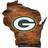 Fan Creations Green Bay Packers Distressed State with Logo Sign Board