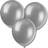 Unique Party Pack of 8 Pearlised Latex Balloons Silver