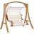 OutSunny Wooden Porch A-frame Swing Chair W/ Canopy And Cushion For Patio Garden