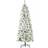 Homcom Prelit Artificial Snow Flocked with Warm LED Green&White Christmas Tree 180cm