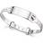 D For Diamond Heart Medical Bangle - Silver/Transparent