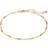 1928 Jewelry Cable Chain And Tubes Anklet - Gold