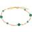 1928 Jewelry Bead & Bar Chain Anklet - Gold/Green