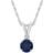 Macy's Pendant Necklace - White Gold/Sapphire