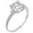 Charles & Colvard Moissanite Cushion Engagement Ring - White Gold/Diamonds