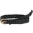 Pieces Avery Braided Slim Belt - Black