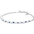 Pandora Cord Chain Bracelet - Silver/Blue/Pearls