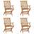 vidaXL 3096593 4-pack Garden Dining Chair