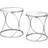 Hill Interiors Silver Curved Design Small Table 53cm 2pcs
