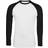 Sol's Mens Funky Contrast Long Sleeve T-shirt - White/Deep Black