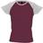 Sol's Womens Milky Contrast Short Sleeve T-shirt - Burgundy/Grey Melange