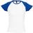 Sol's Womens Milky Contrast Short Sleeve T-shirt - White/Royal Blue