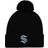 Fanatics Seattle Kraken Primary Logo Cuffed Knit with Pom Beanie Sr